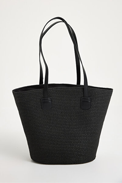 Bianco Lucci Women's Straw Shoulder Strap Zippered Lined Maxi Bag Nwc-1043 60801015