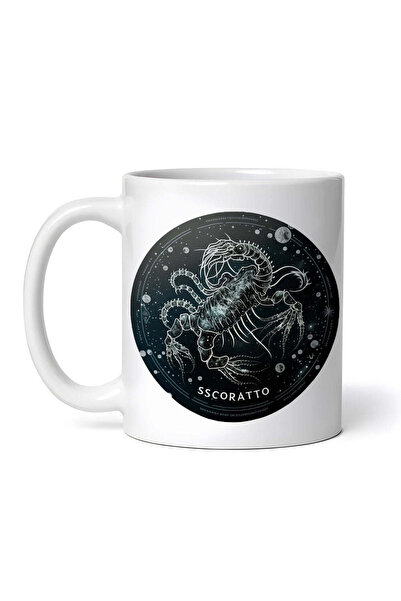 OEM Cană albă personalizată, zodia Scorpion, INOVATIX®. 330ml