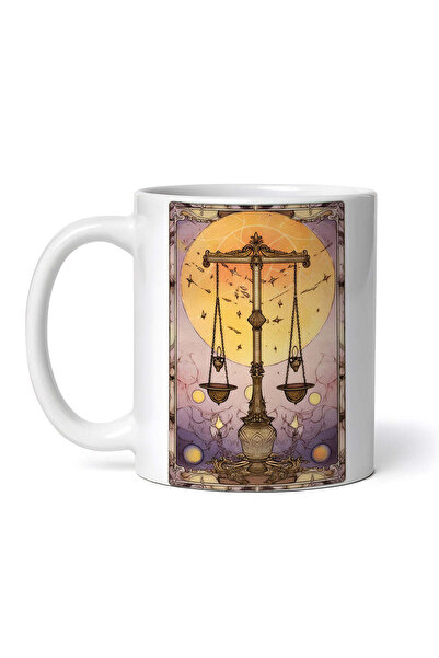 OEM Cană albă personalizată, Halloween Tarot Libra, INOVATIX®. 330ml