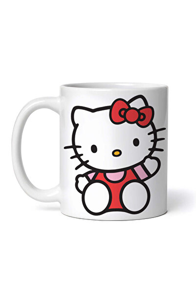 OEM Cană albă personalizată, Hello Kitty cu fundiță, INOVATIX®. 330ml