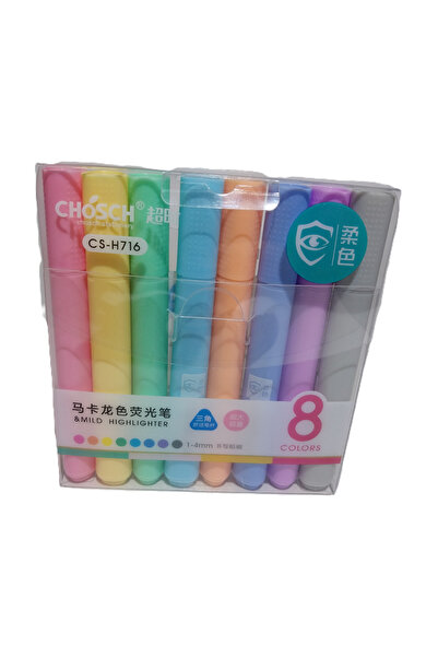 Bafix Highlighter (Marker Pen) Pen Type Chosch 8 Colors Blister Cs-H716