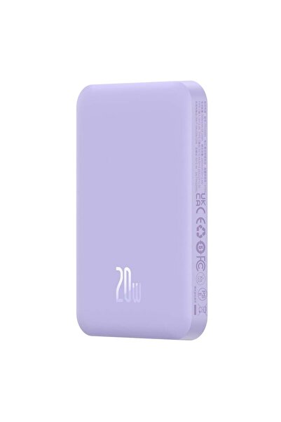 Baseus External Battery, Baseus, Magnetic, Fast Charging, USB-C, 5000mAh, 20W, Magnetic Mini, Purple