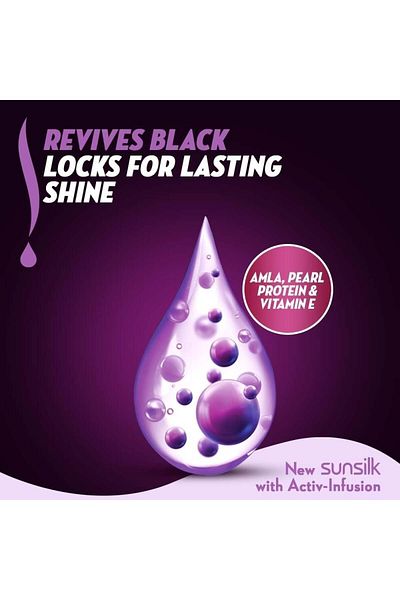 Sunsilk شامبو صانسيلك لمعان ساحر للشعر الاسود - 190 مل