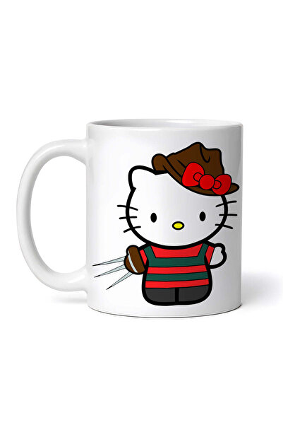 OEM Cană albă personalizată, Hello Kitty cu uniformă, INOVATIX®. 330ml