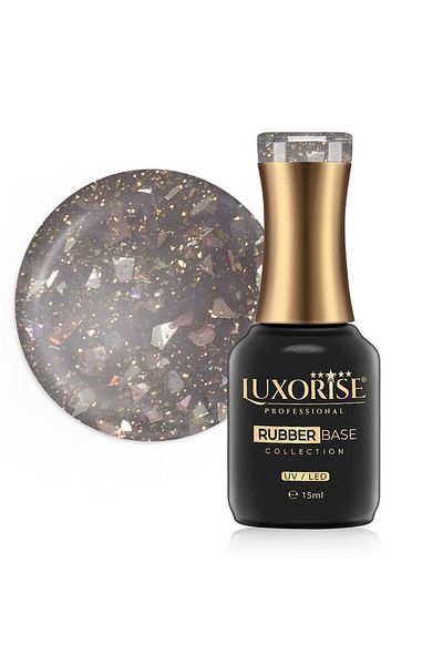 LUXORISE Rubber Base Glamor Collection - Gold Strike 15ml