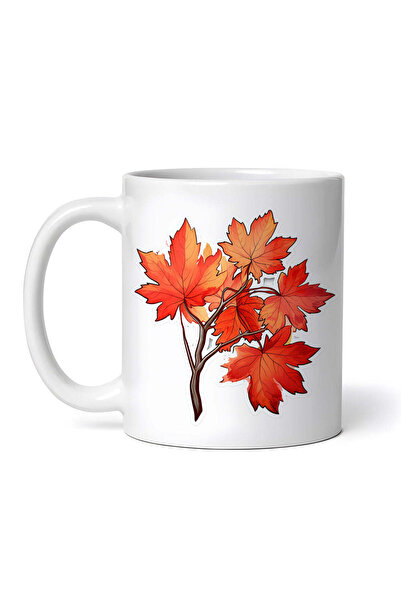 OEM Cană albă personalizată, imagine toamnă, INOVATIX®. 330ml