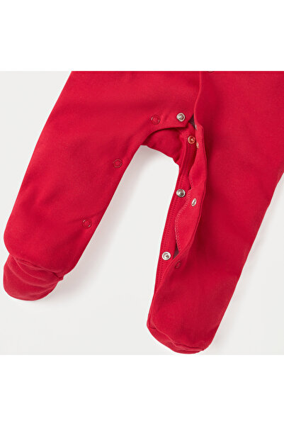 Juniors Applique Detail Closed Feet Sleepsuit with Long Sleeves