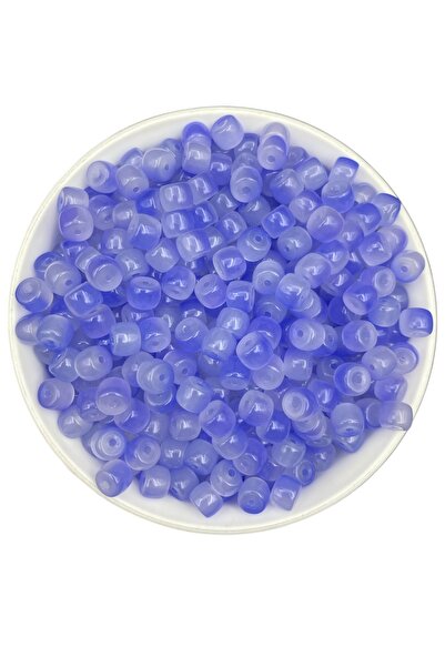 Hedef Bijuteri 50Gr Glass Cylinder 9X6Mm Marbled Lilac/Purple Beads Jewelry, ...