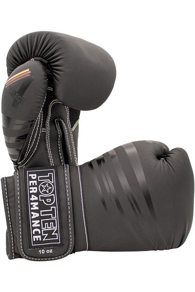 Top Ten "4select" Boxing Gloves, Top Ten Black-Black, 16oz
