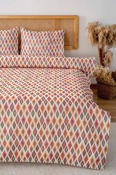 Riva Ethnic Tile Double Printed Pique 200 X 220 cm