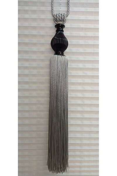 serART Black Line Set of 3 Fund Curtain Krr Double-Breasted Curtain Ceiling Binding Bracol Curtain Tie