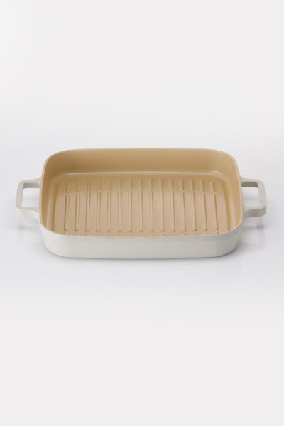 Prima Nova 28cm Beige Fika Rectangular Aluminum Grill Pan