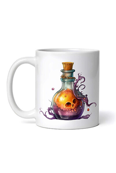 OEM Cană albă personalizată, sticlă de poțiune magică violetă de Halloween cu...