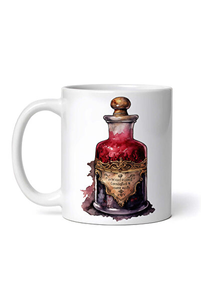 OEM Cană albă personalizată, sticlă de poțiune magică roșie și albastră de Ha...