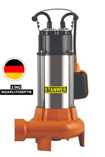 STANWER GERMANY 6wf Drenaj Logar Atık Dalgıç Su Pompası - Bıçaklı Parçalayıcı...