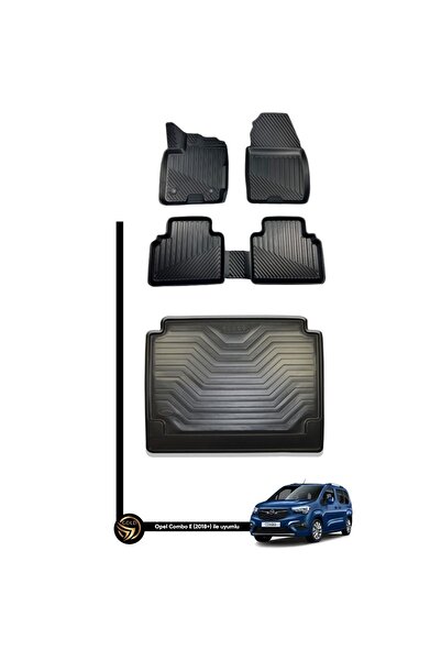 Black Gold Opel Combo E 2019-2024 3D Havuzlu Paspas + Bagaj Havuzu İkili SET