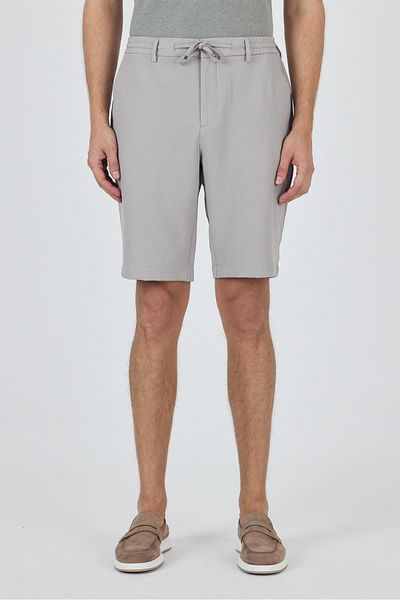 İmza Gray Straight Flexible Gabardine Casual Shorts 1016250150