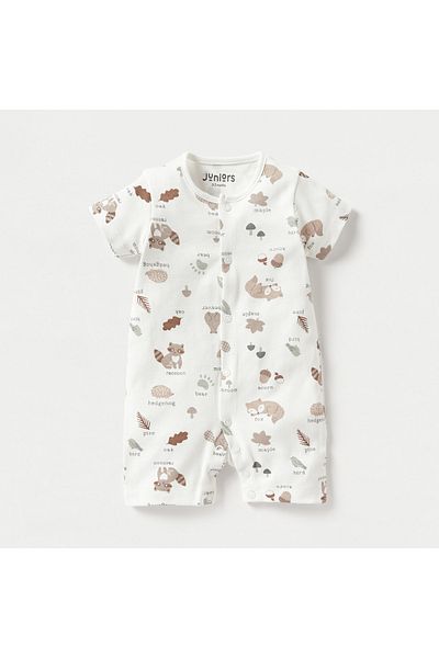 Juniors Printed Sleepsuit and Romper Set