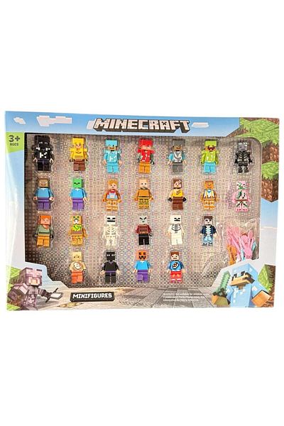 Minecraft x Reserved 48 Pieces Mini Accessories Plug and Play Figure Toy Maykıraft