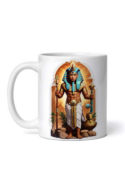 OEM Εξατομικευμένη λευκή κούπα, Αιγυπτιακός Θεός Καρύδι, INOVATIX®. 330ml