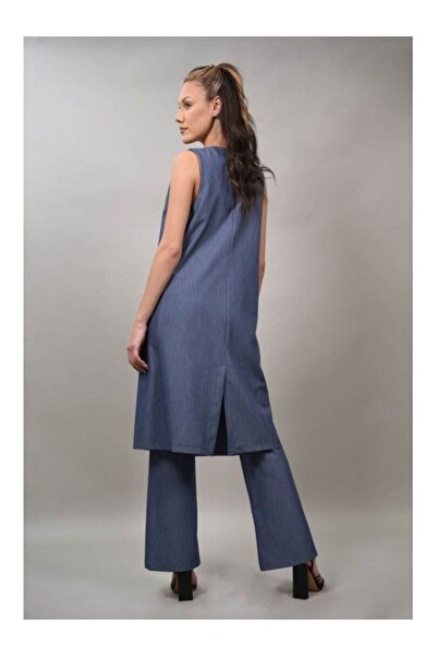 CHANGE OFF ΜΑΚΡΙΑ ΓΙΛΕΚΟ ΕΠΙΣΗΜΟΥ ΣΤΥΛ ΜΕ ΚΟΥΜΠΙΑ ΣΤΗ ΜΕΣΗ ALESSANDRA ΜΟΝΗΣ ΜΕΣΗΣ Τζιν