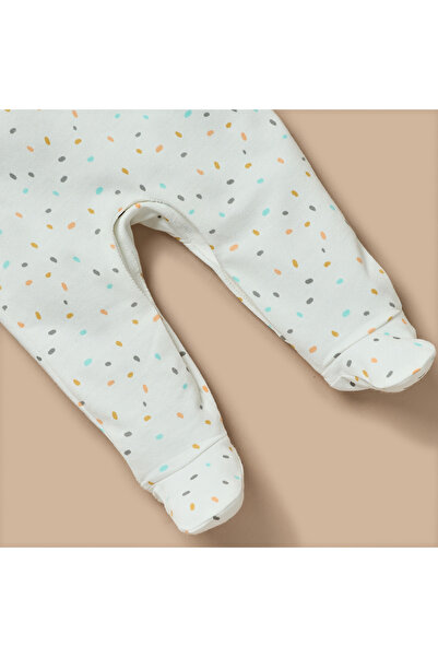 Juniors Printed Closed Feet Sleepsuit with Button Closure and Long Sleeves