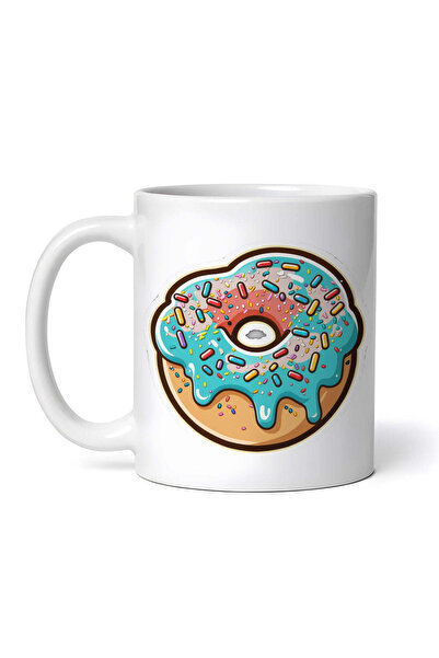 OEM Cană albă personalizată, Gogoașă cu glazură de zahăr și bomboane, INOVATI...