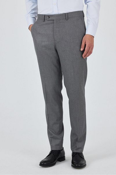 İmza Gray Flexible Side Pocket Comfort Fit Classic Trousers 1003250154