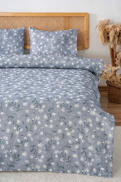 Riva Γκρι Μαργαρίτες Διπλό Πικέ 200 x 220 cm