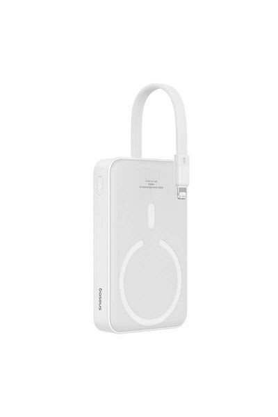 Baseus External Battery, Baseus, Magnetic, Fast Charging, USB-C, 10000mAh, 20W, Magnetic Mini, White