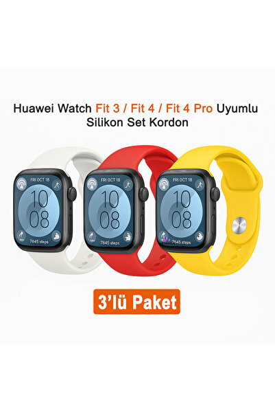 Dexmon Huawei Watch Fit 3 / Fit 4 / Fit 4 Pro / Fit 5 / Fit 5 Pro Uyumlu 3 Lü...
