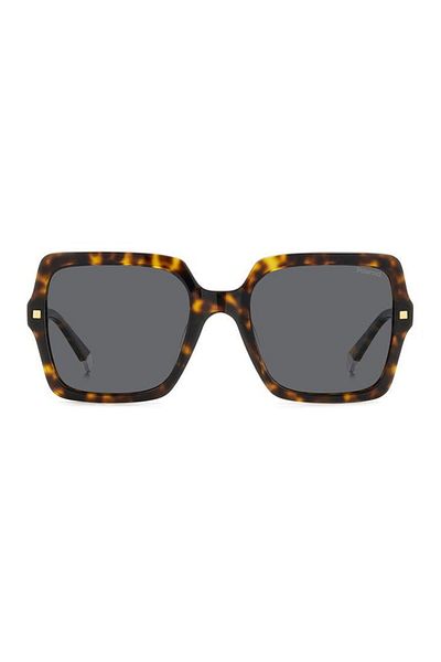 Polaroid Ochelari de soare polarizați pentru femei Polaroid PLD 4165/S/X 086/M9, Plastic, Havana, 55 mm