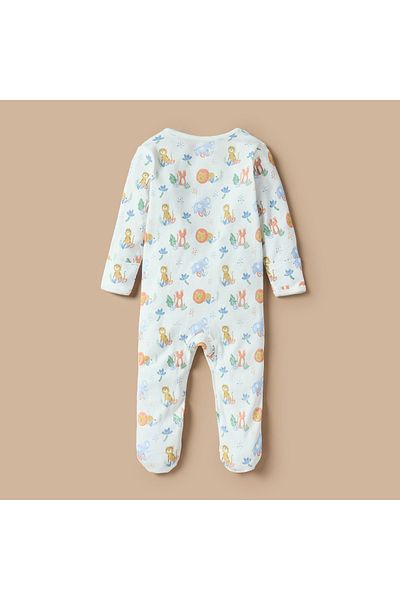 Juniors All-Over Print Closed Feet Sleepsuit with Long Sleeves
