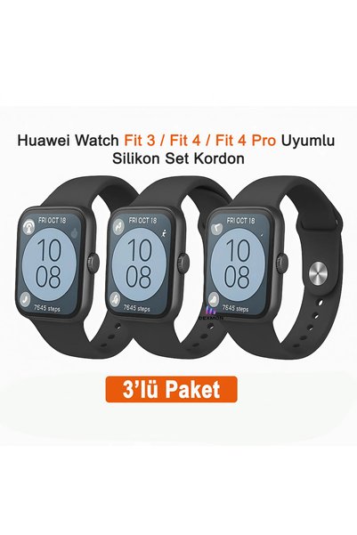 Dexmon Huawei Watch Fit 3 / Fit 4 / Fit 4 Pro / Fit 5 / Fit 5 Pro Uyumlu 3 Lü...