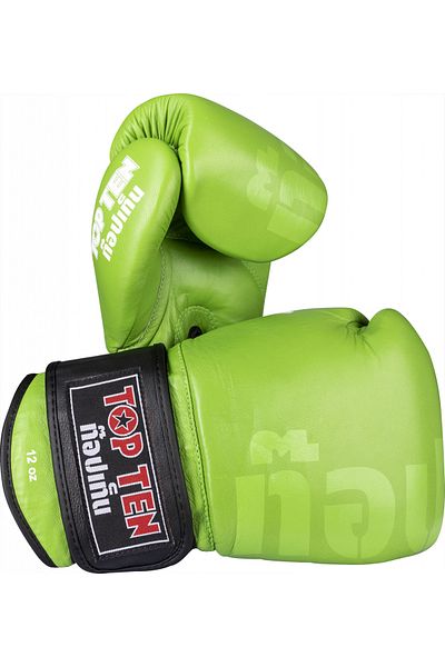 Top Ten Mănuși de sparring „Ajarn”, aprobate IFMA, Top Ten, verzi, 14 oz