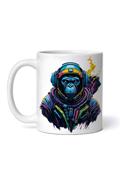 OEM Cană albă personalizată, astronaut Gorilă, INOVATIX®. 330ml