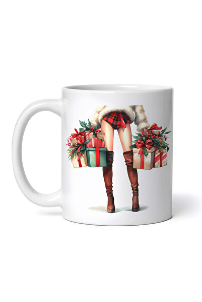 OEM Cană albă personalizată, Picioare de femeie sexy cu cadouri de Crăciun Fa...