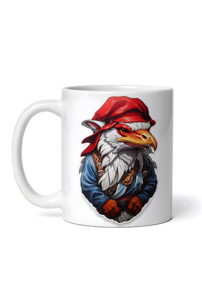 OEM Cană albă personalizată, Goblin Redcap cu cămașă, INOVATIX®. 330ml