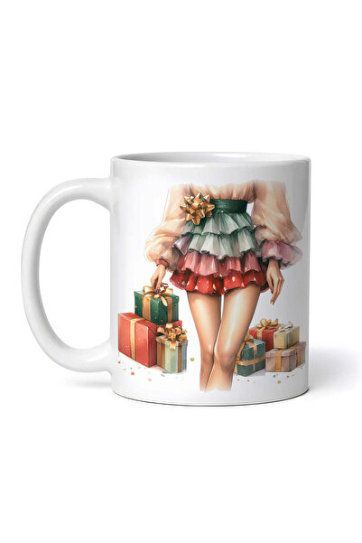 OEM Cană albă personalizată, Picioare de femeie sexy cu cadouri de Crăciun An...