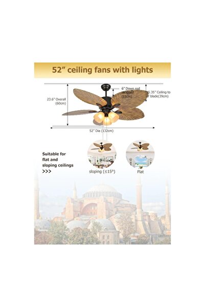DLC Oklahoma 132cm Tavan Vantilatörü Kahverengi