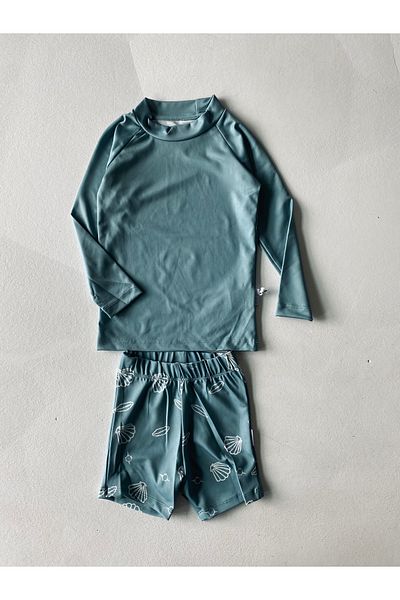 rg kidsstore Costum de baie pentru copii cu mânecă lungă