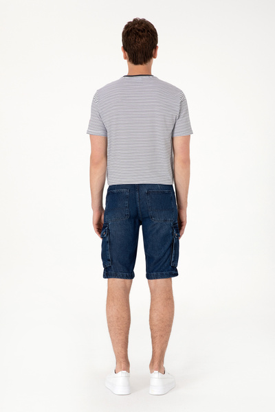 U.S. Polo Assn. Erkek Koyu Mavi Jean Şort 50304389-DN0023