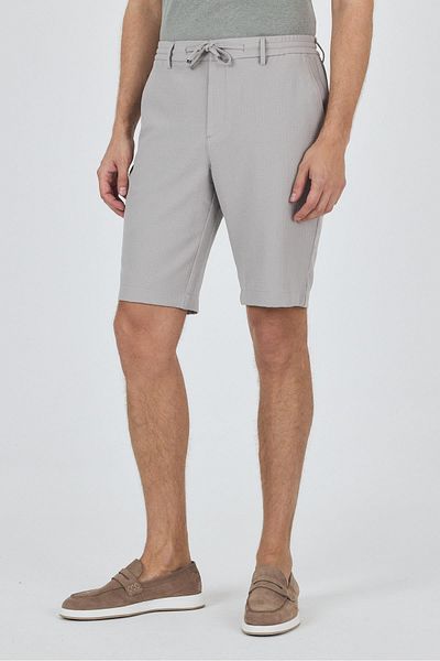 İmza Gray Straight Flexible Gabardine Casual Shorts 1016250150