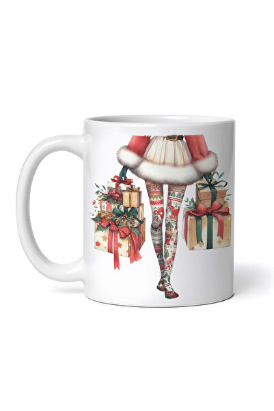 OEM Cană albă personalizată, picioare de femeie sexy cu cadouri de Crăciun Ir...