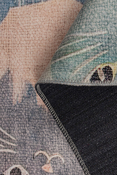 ARTLOOP Minor Kedi Desenli Dokuma Taban Dekoratif Çocuk Odası Halısı AL 434