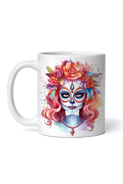 OEM Cană albă personalizată, Ziua Morților Beth, INOVATIX®. 330ml