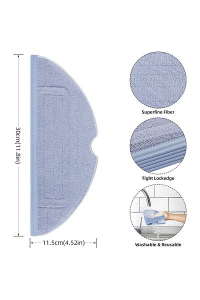 RotRever Roborock S8, S8 Plus, S8 Pro Ultra Brush, Hepa Filter, Mop Mop 6 Piece Replacement Set
