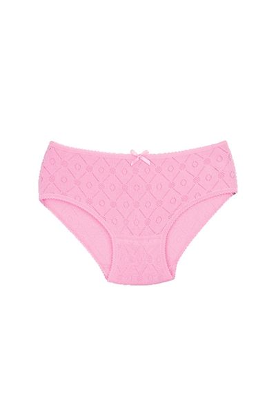 Ceylanoğlu Girl's Pink Colored 6 Pack Lycra Panties