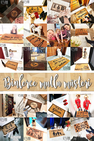 Paspas Yap Welcome Floral Door Mat with Quadrilateral Frame