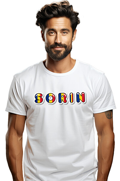 StoryGift Romania Tricou Barbati Cu Numele Sorin, Romania, Suporter, Steagul ...
